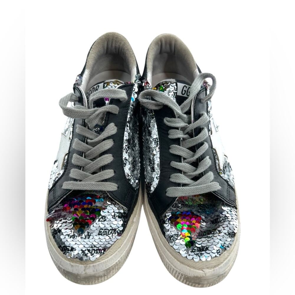 Golden goose may rainbow sequin flip low top sneakers  sz 40 - Picture 8 of 8